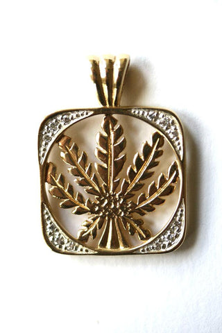 9ct Gemset Hashleaf