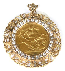 9ct Gemset Mount with 22ct 2 Piece 1902