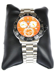 TAG Stainless Steel Orange Dial Formula 1