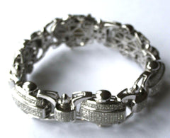 9ct White Gold 5ct Encrusted Bracelet