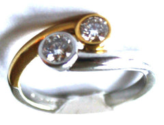 Platinium 2 Stone .50ct