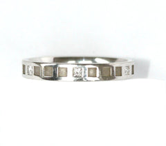 9ct white diamond band