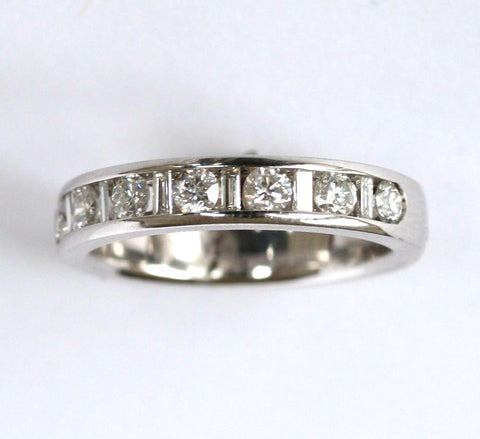 18ct white 3/4ct 1/2 eternity