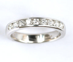 18ct white 3/4ct 1/2 eternity