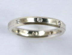 9ct white diamond band