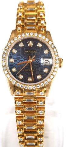 Rolex 18ct diamond enrusted datejust 1987