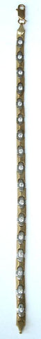 9ct yellow & white gemset