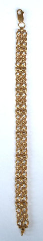 9ct double row fancy gemset