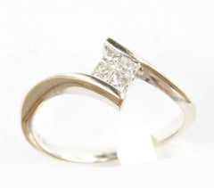 18ct White 4 Stone .15 points