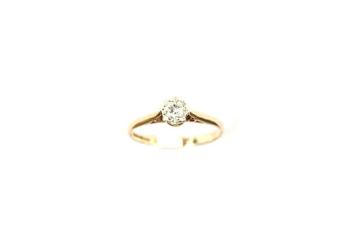 9ct Yellow .10 point Illusion Solitaire
