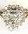 9ct White 1/2ct Heart Cluster