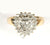9ct White 1/2ct Heart Cluster