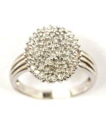 9ct White 1/2ct Cluster