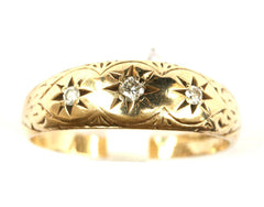 9ct Yellow 3 Diamond