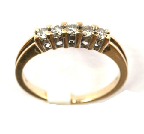 9ct yellow 5stone (0.25points)