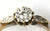 18ct white sol. With diamond shoulders(.25pts)