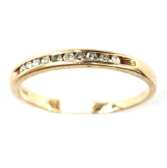 9ct yellow 10stone 1/2 eternity(approx0.10pts)