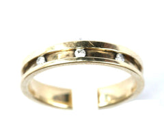 9ct yellow 3stone band