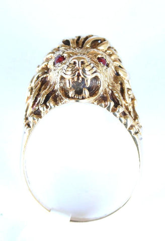 9ct gemset lionshead