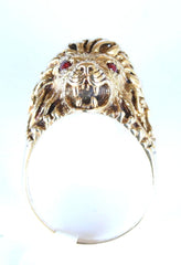9ct gemset lionshead