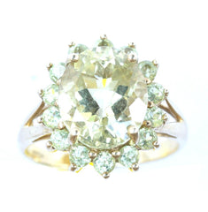 9ct peridot colour cluster