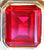 9ct red stone college style