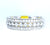 9ct white 3 row gemstone band