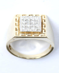 9ct gents 0.25points greek key design