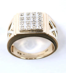 9ct gents 0.25points ,saltire shoulders