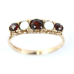 9ct opal & garnets