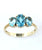9ct 3 topaz stones