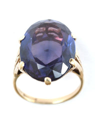 9ct large purple stone