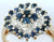 9ct diamond & sapphire cluster