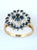 9ct diamond & sapphire cluster