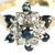 18ct diamond & sapphire flower