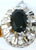 9ct diamond & sapphire cluster