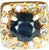 18ct square diamond & sapphire