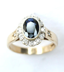 9ct sapphire & diamond chips