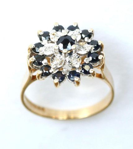 9ct diamond & topaz