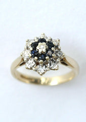9ct sapphire & diamond chips