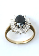 9ct sapphire & diamond chips