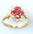 9ct cubic zirconia & ruby
