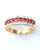 9ct diamond & ruby 1/2 eternity(0.10points)