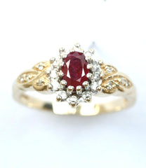 9ct diamond & ruby