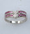 14ct double diamond & ruby wishbone