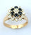 9ct diamond & sapphire cluster