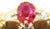 18ct ruby solitaire with diamond shoulders
