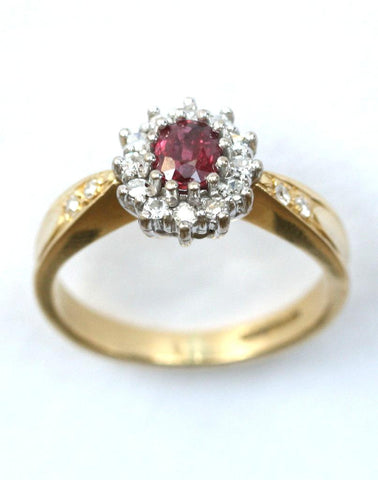 18ct diamond & ruby