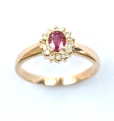 18ct diamond & ruby