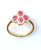 9ct diamond & ruby cluster